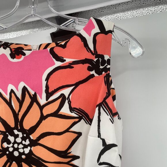 ALYX Petite Floral Sheath Dress Sleeveless Multicolor Size 6P Zip - Picture 4 of 9